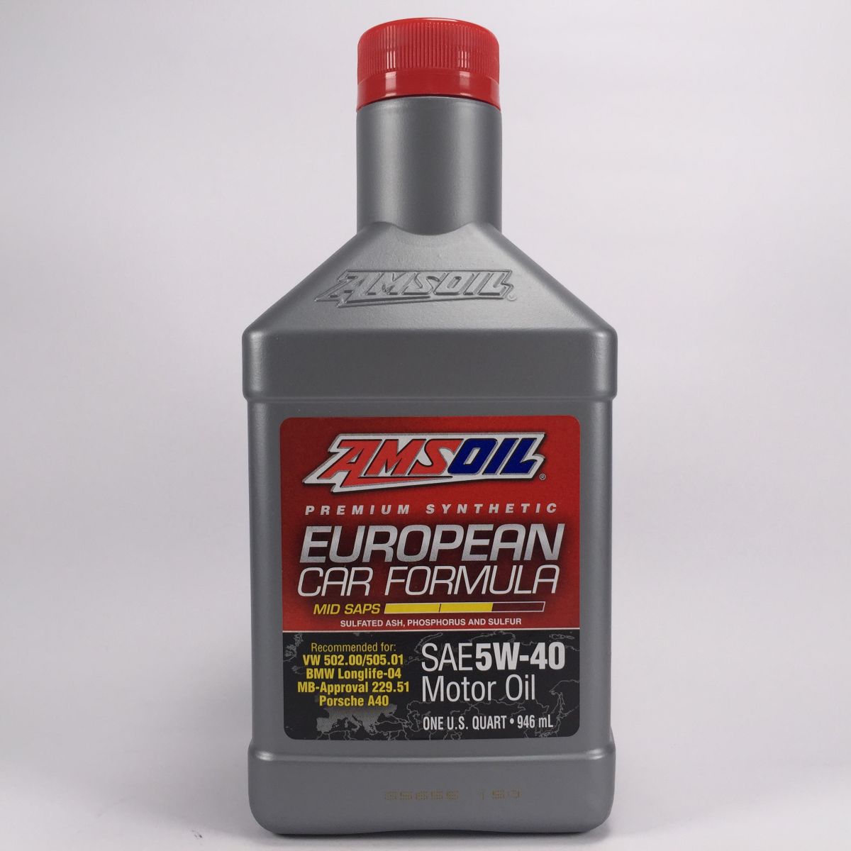 AMSOIL European Car Formula 5w-40合成機油 紅蓋 (買12罐送 噴油嘴汽油添加劑1瓶-LIQUI MOLY JECTRON) 