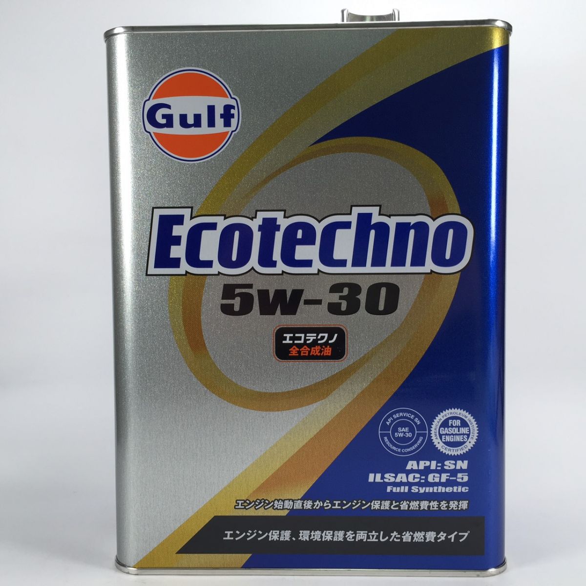 GULF Ecotechno 5W-30 全合成機油 PAO + VHVI 配方 日本海灣 鐵桶4L