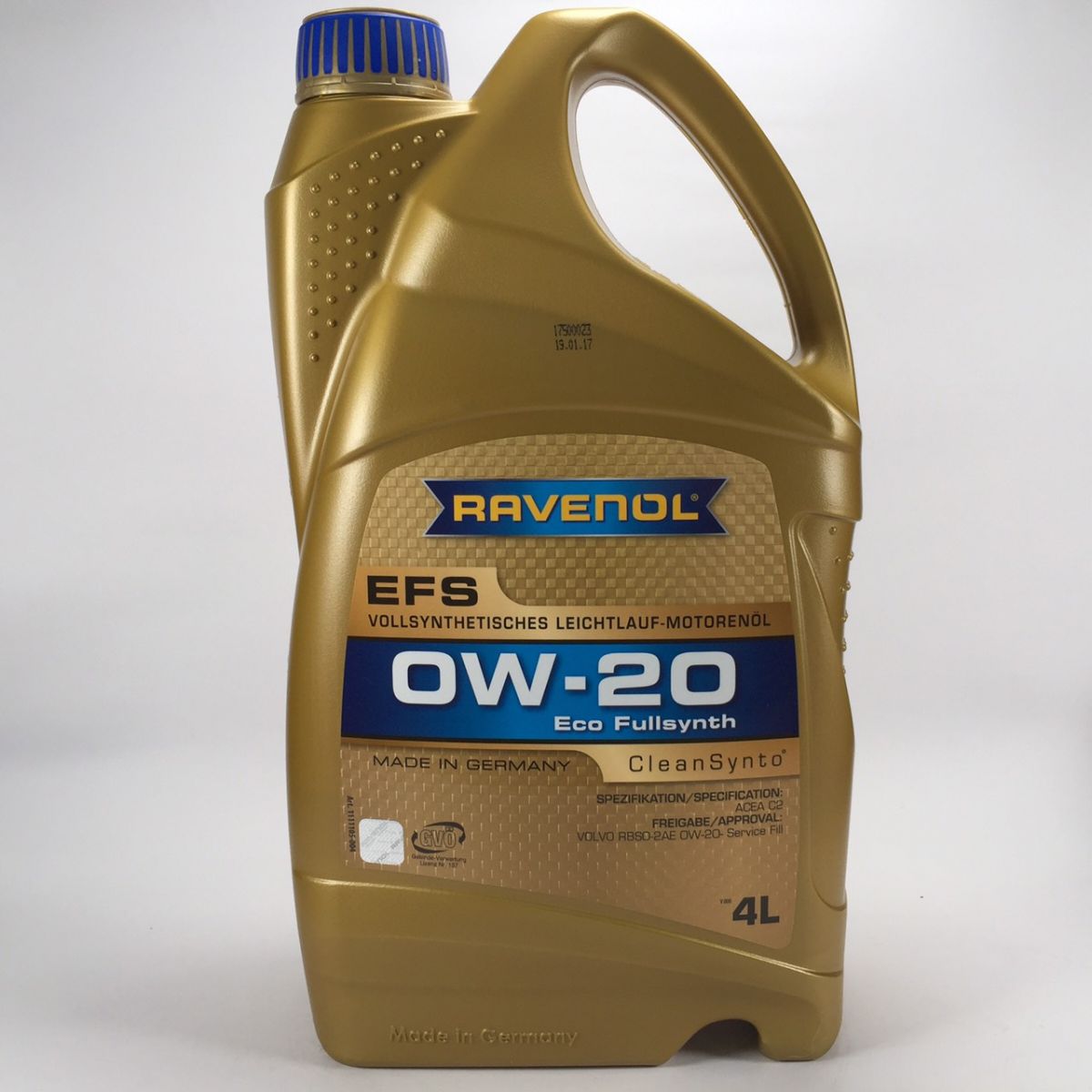 RAVENOL EFS 0W-20全合成機油 4公升裝