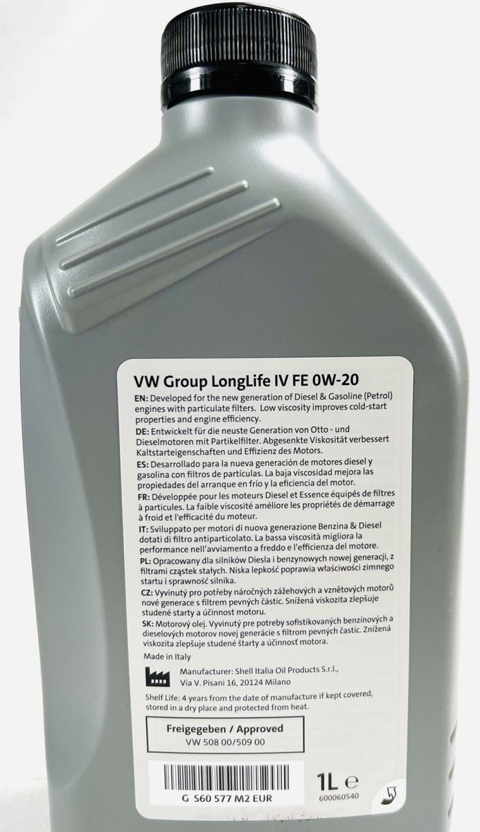 Longlife 0w20 volkswagen